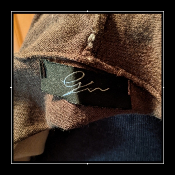 Coordinated set open front knit cardigan and blouse size L - Picture 4 of 5